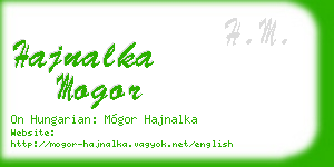 hajnalka mogor business card